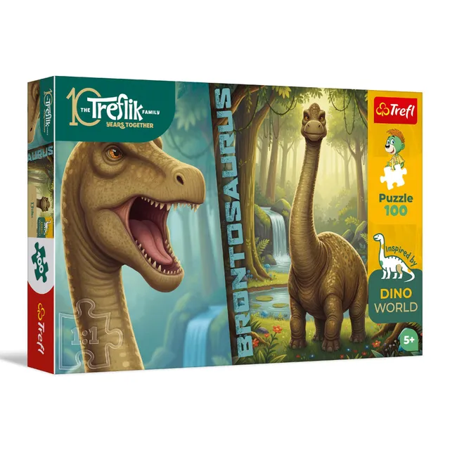 trefl-treflik-family-brontosaurus-puzzle-100-pi-ces-dinosaure image 1