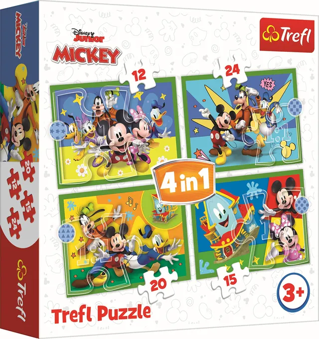 trefl-mickey-entre-amis-puzzle-enfant-4-en-1-d-s-3-ans image 1