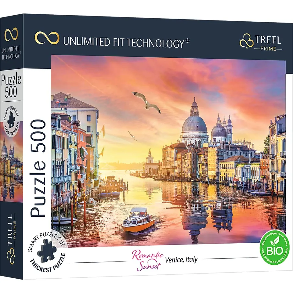 trefl-prime-uft-romantic-sunset-venise-puzzle-500-pi-ces-coucher-soleil image 1