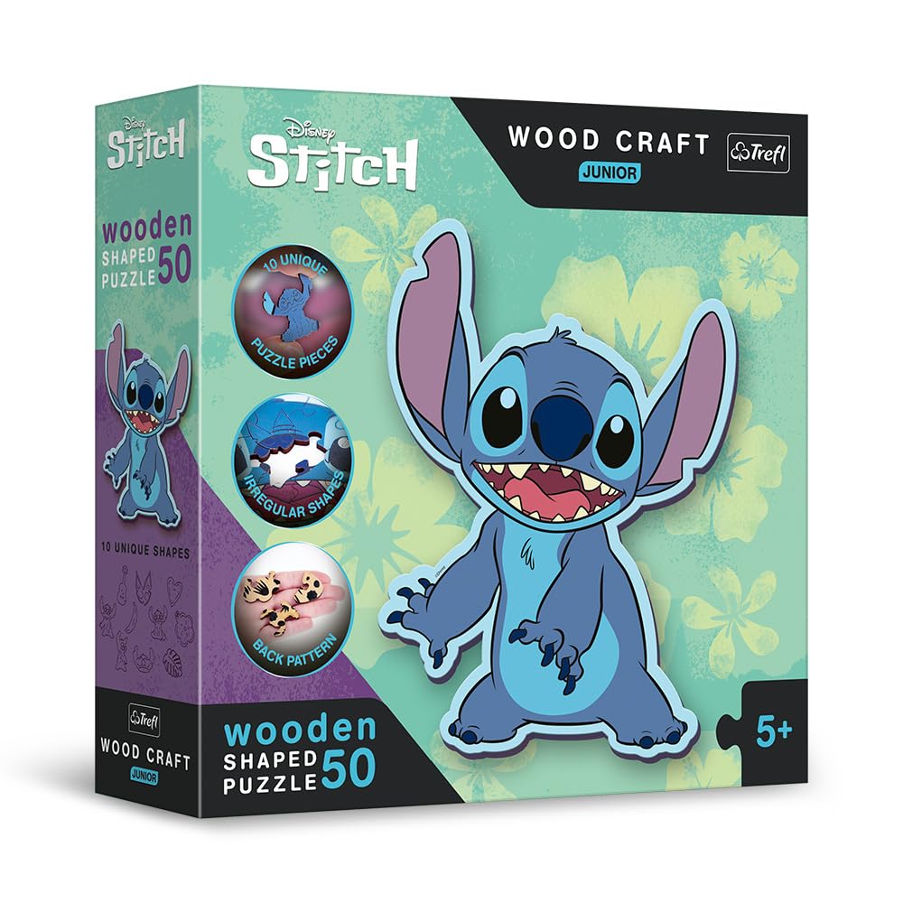 trefl-wood-craft-stitch-puzzle-bois-50-pi-ces-disney-5-ans image 2