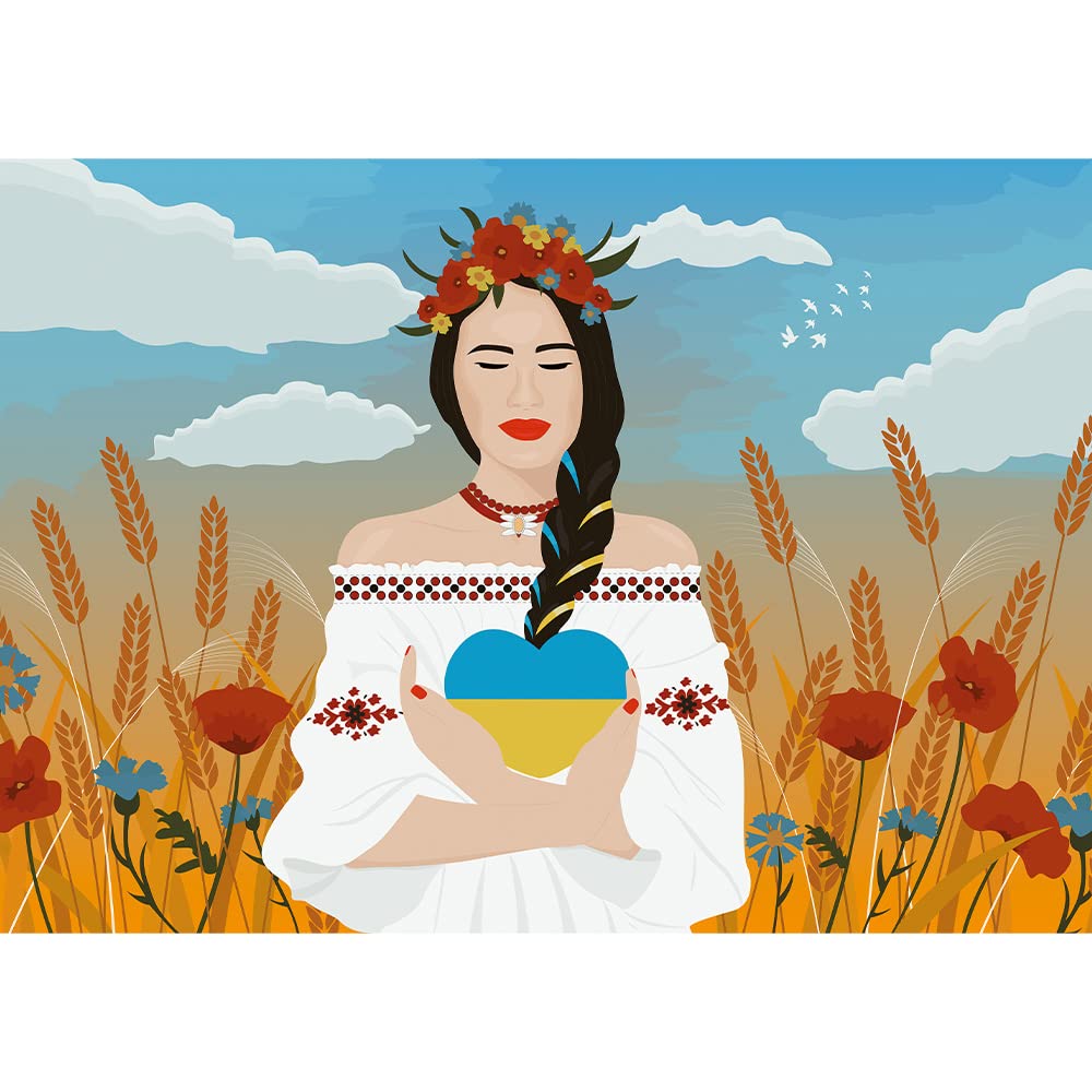 trefl-red-heart-of-ukraine-puzzle-1000-pi-ces-folklore image 2
