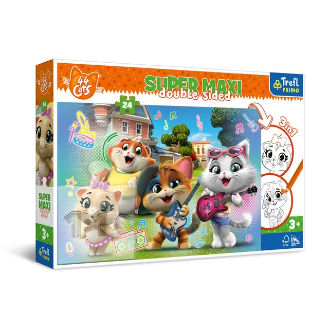 trefl-baby-primo-24-pi-ces-puzzle-enfant-44-cats-3-en-1 image 1
