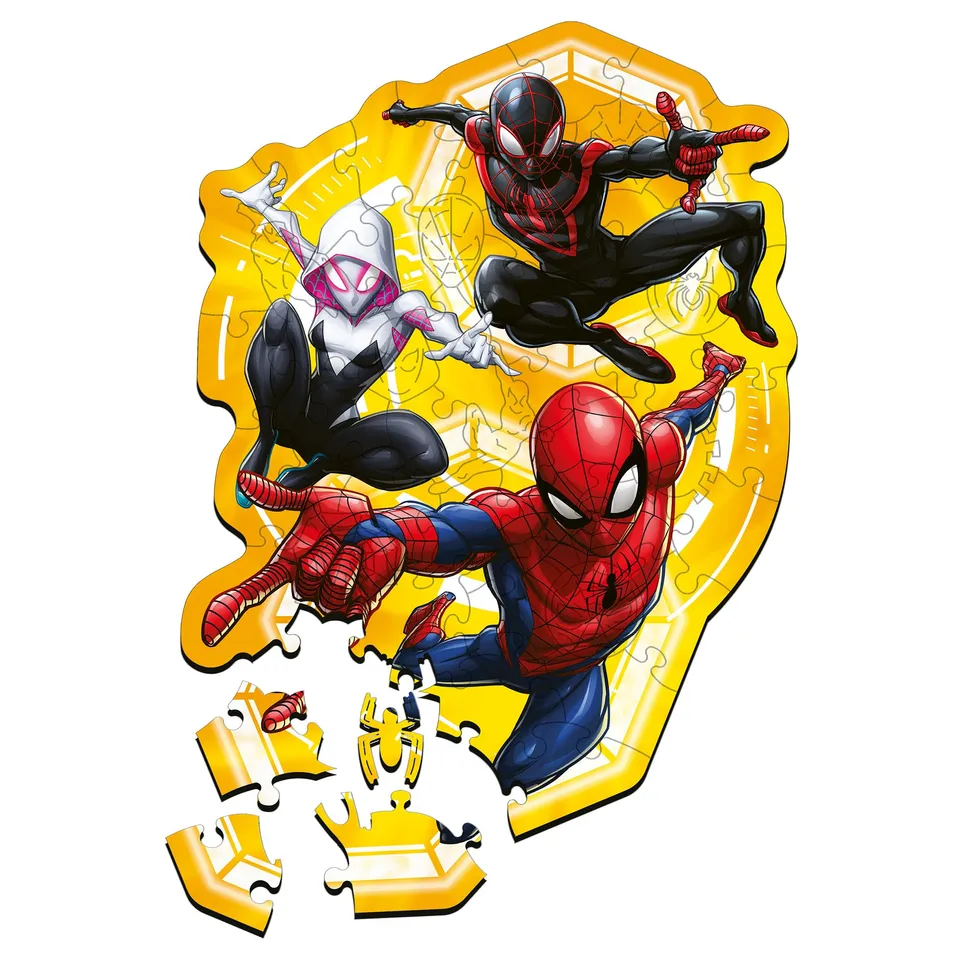 trefl-wood-craft-marvel-spider-man-puzzle-bois-50-pi-ces-figurines image 1