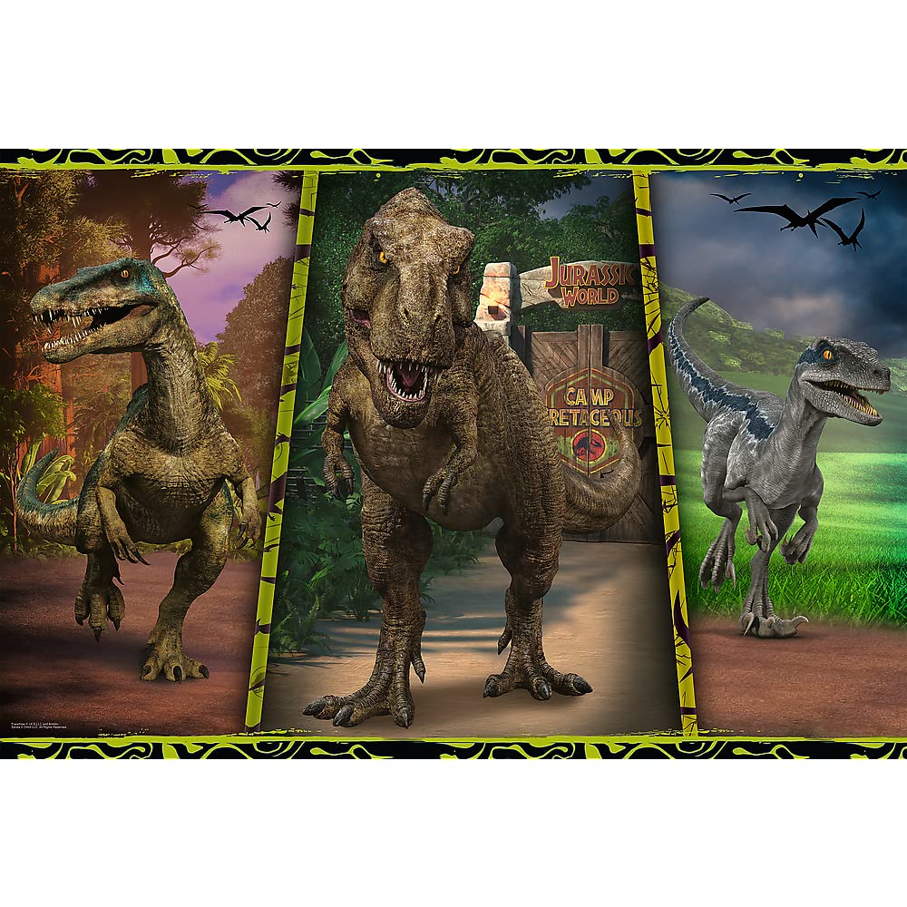 trefl-junior-super-shape-104-puzzle-enfant-dinosaures-jurassic-xl image 2
