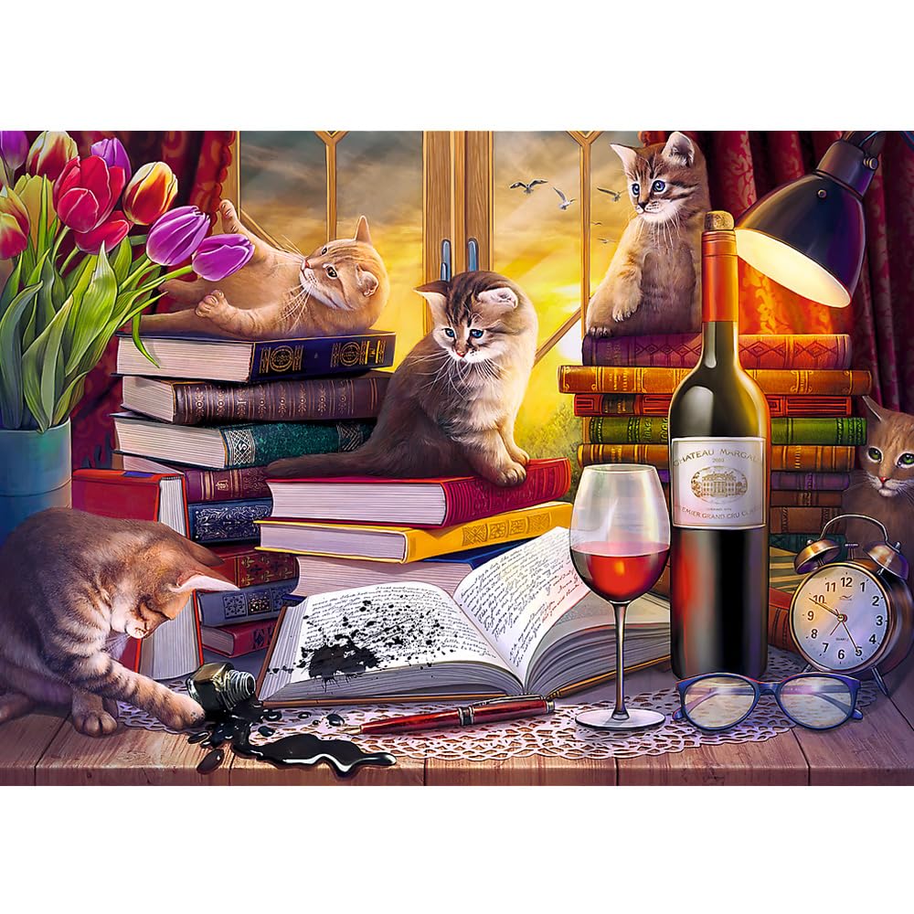 trefl-red-soir-e-de-chats-27126-puzzle-2000-pi-ces-chatons image 2