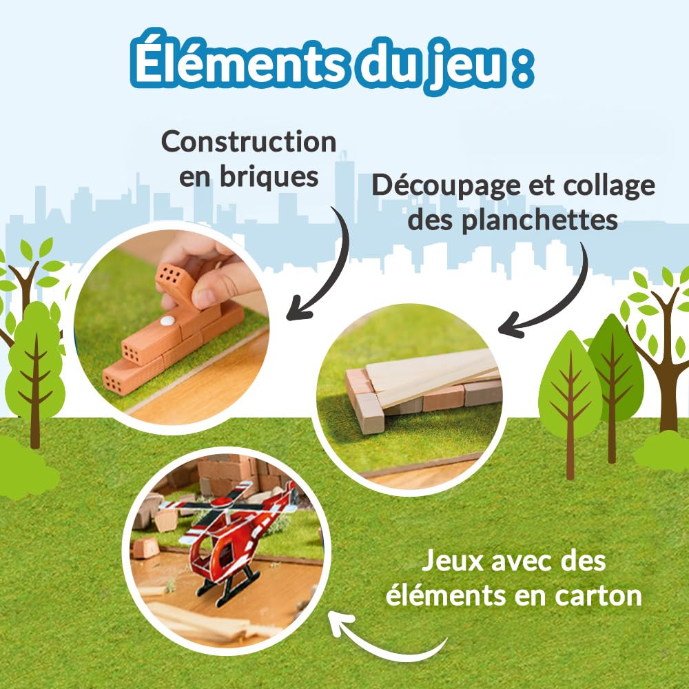 trefl-red-brick-trick-caserne-pompiers-kit-190-briques-6-ans image 3