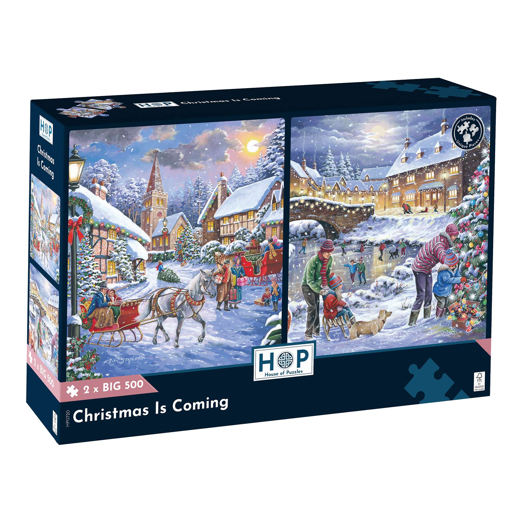 house-of-puzzles-christmas-is-coming-2x-big-500-puzzle-no-l-500-pi-ces image 1
