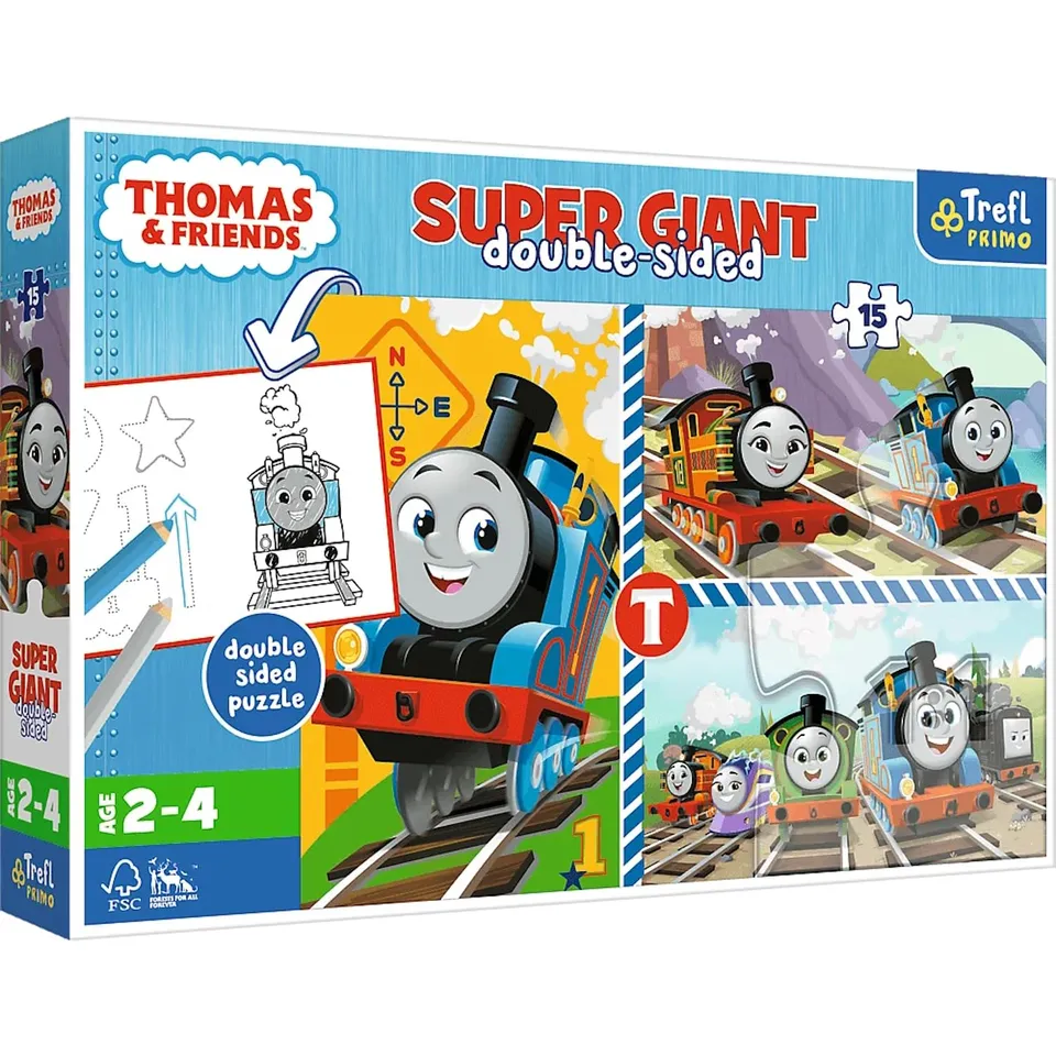 trefl-baby-primo-thomas-puzzle-15-grandes-pi-ces-coloriage-2-ans image 1