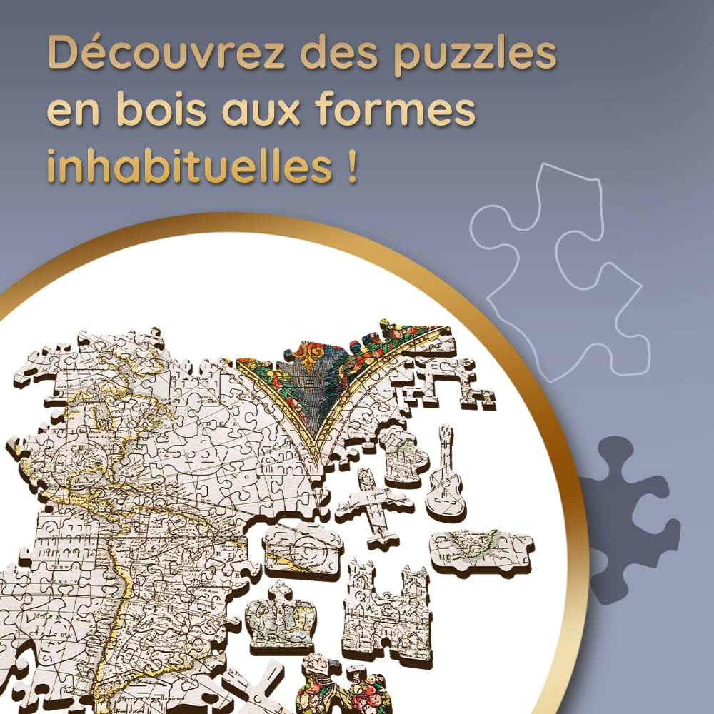 trefl-wood-craft-carte-du-monde-ancienne-puzzle-bois-1000-pi-ces image 4