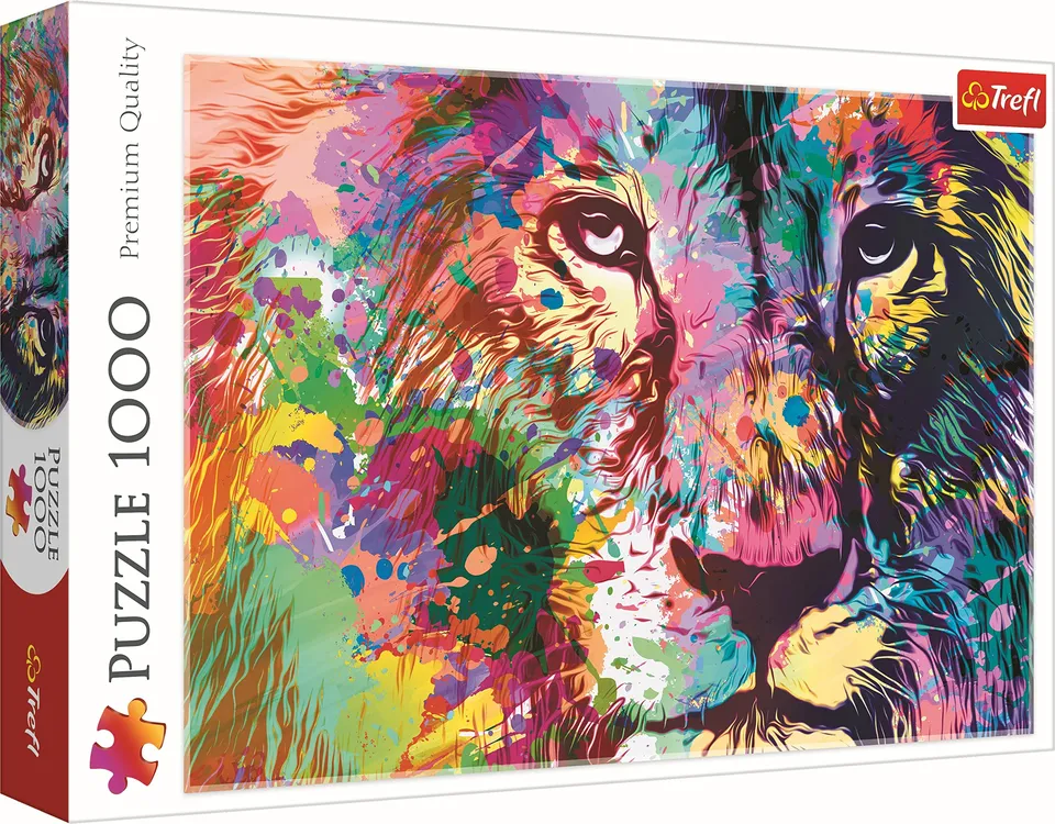 trefl-red-lion-color-puzzle-1000-pi-ces-portrait-animaux image 1