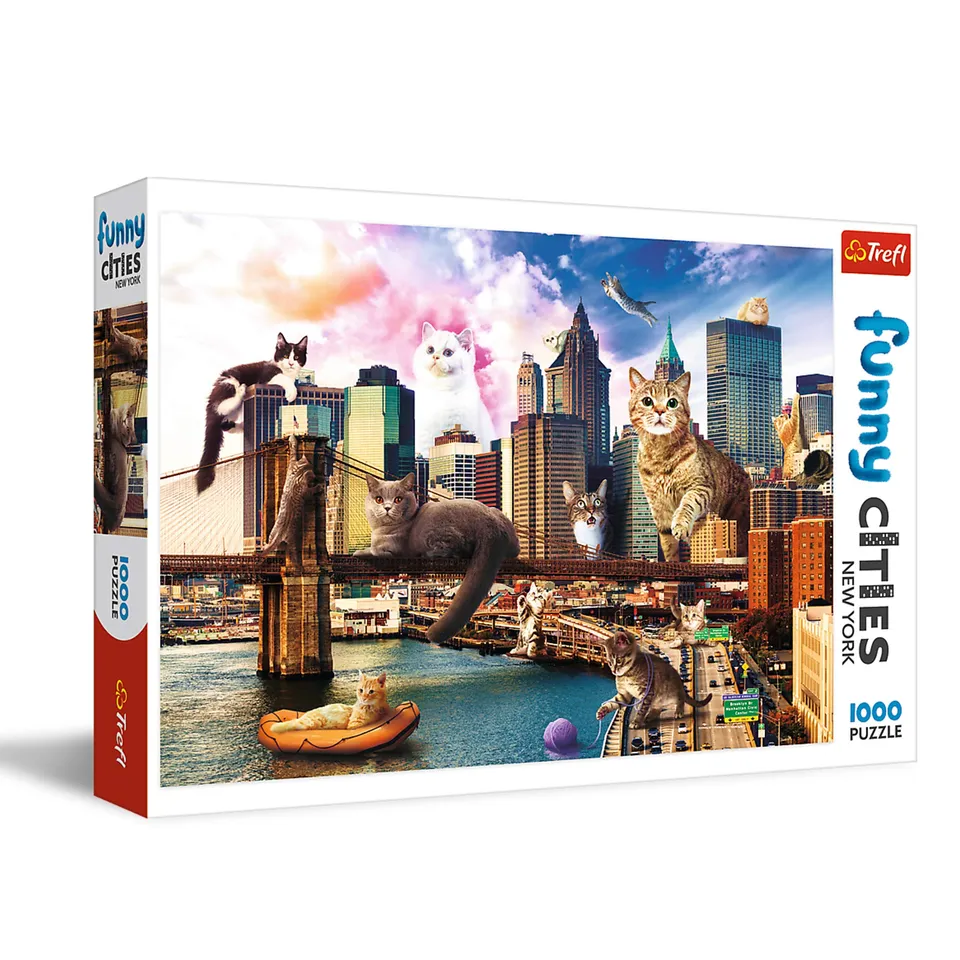 trefl-premium-puzzle-1000-pcs-chats-new-york-funny-cities image 1