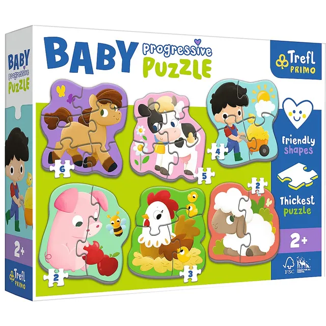 trefl-baby-primo-ferme-puzzle-b-b-progressif-2-ans image 1