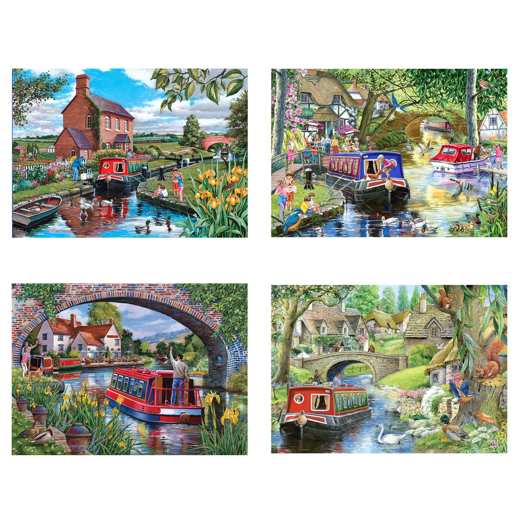 house-of-puzzles-cruising-canals-coffret-4x500-pi-ces-canaux image 2