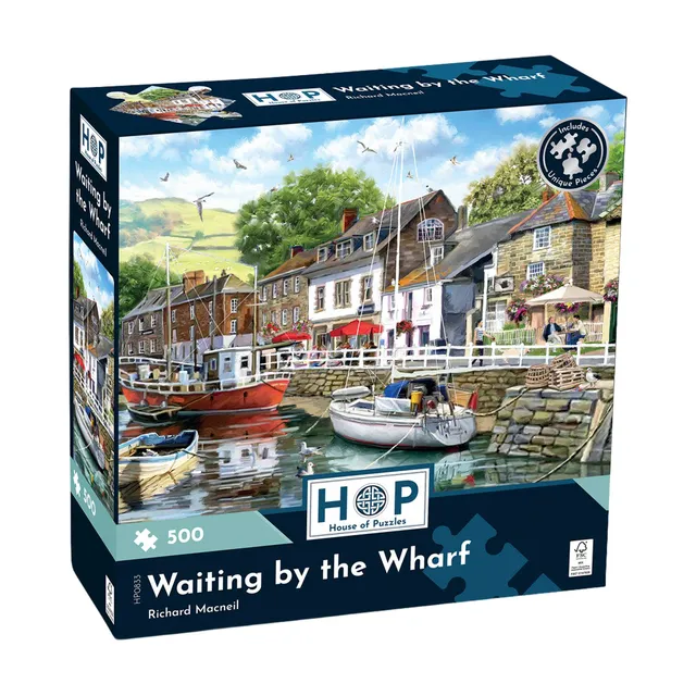 house-of-puzzles-waiting-by-the-wharf-500-puzzle-500-pi-ces-bord-de-mer image 1