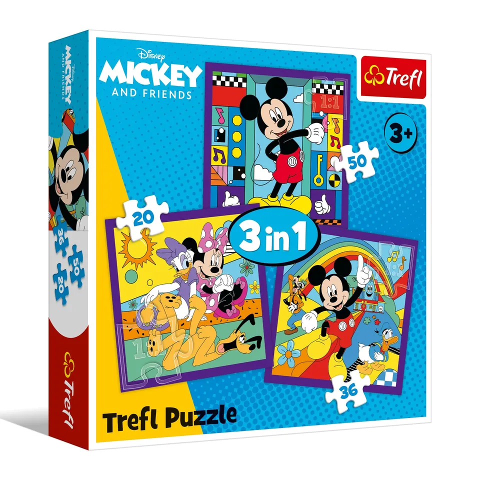 trefl-red-mickey-mouse-puzzle-3-en-1-20-50-pi-ces image 1