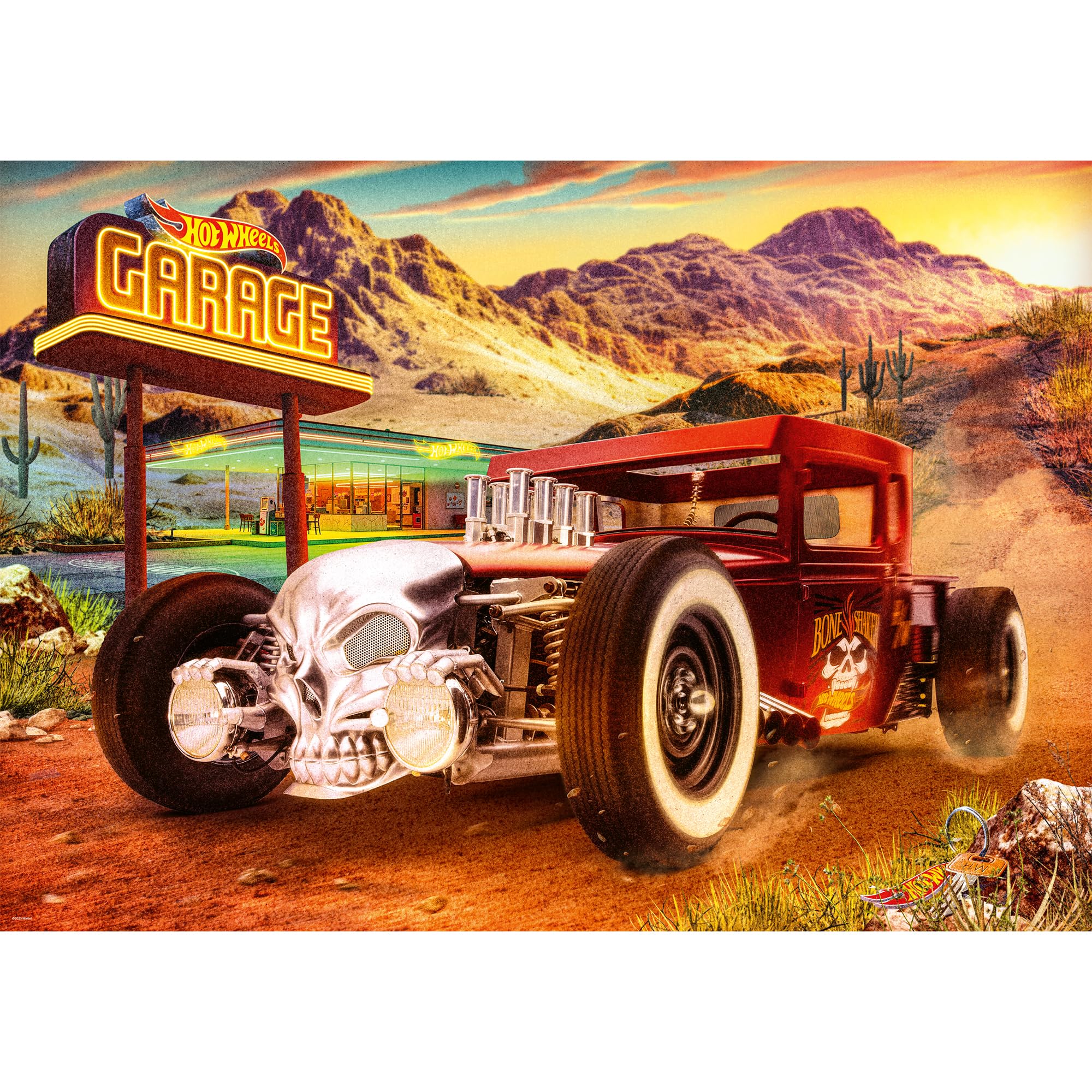 trefl-premium-plus-hot-wheels-bone-shaker-puzzle-1000-pieces image 2