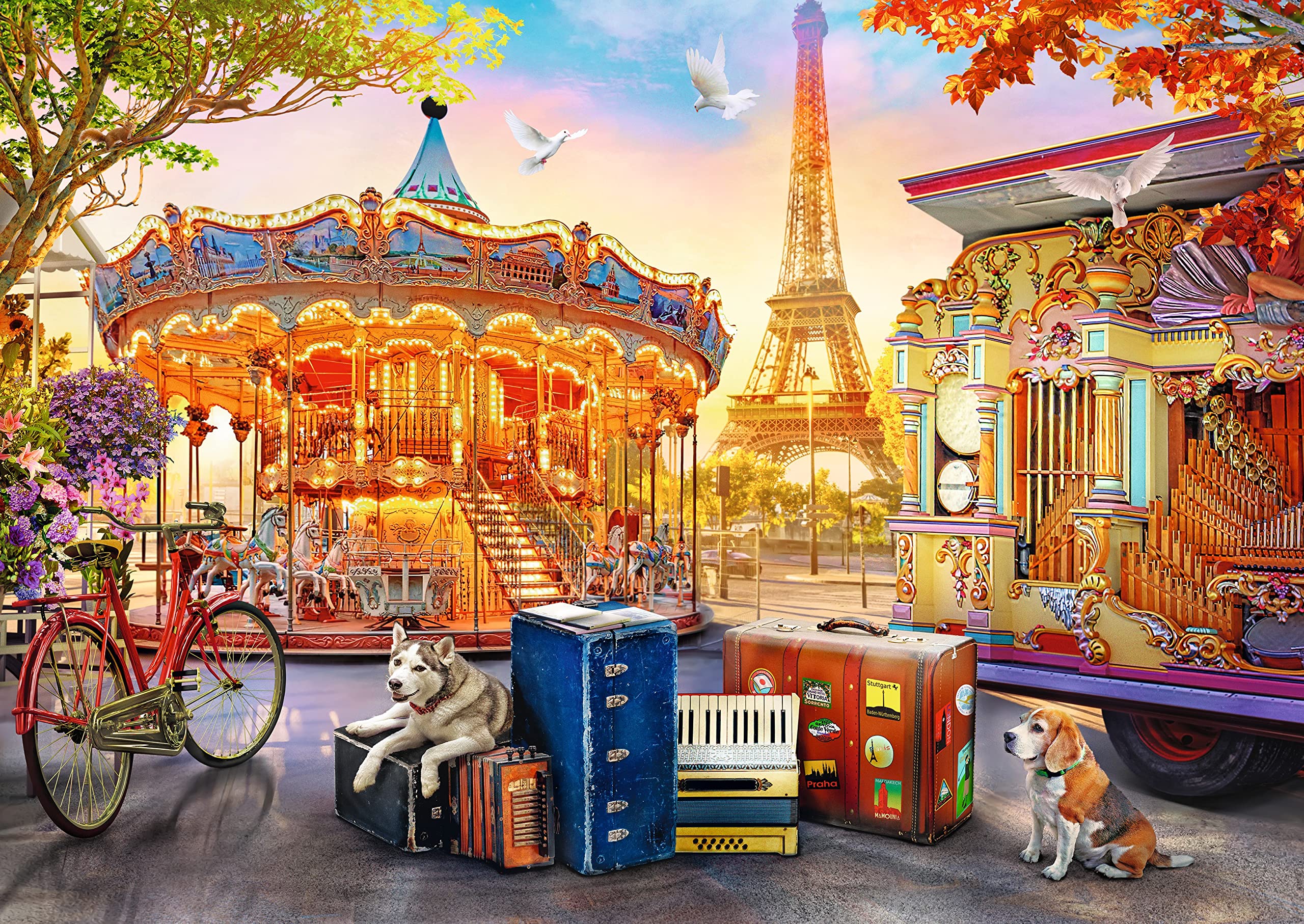 trefl-red-vacances-paris-puzzle-500-pi-ces-chiens image 2