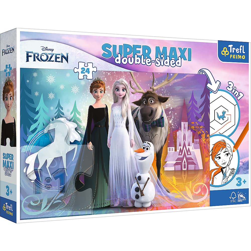 trefl-baby-primo-24-pi-ces-puzzle-enfant-reine-des-neiges-3-en-1 image 1
