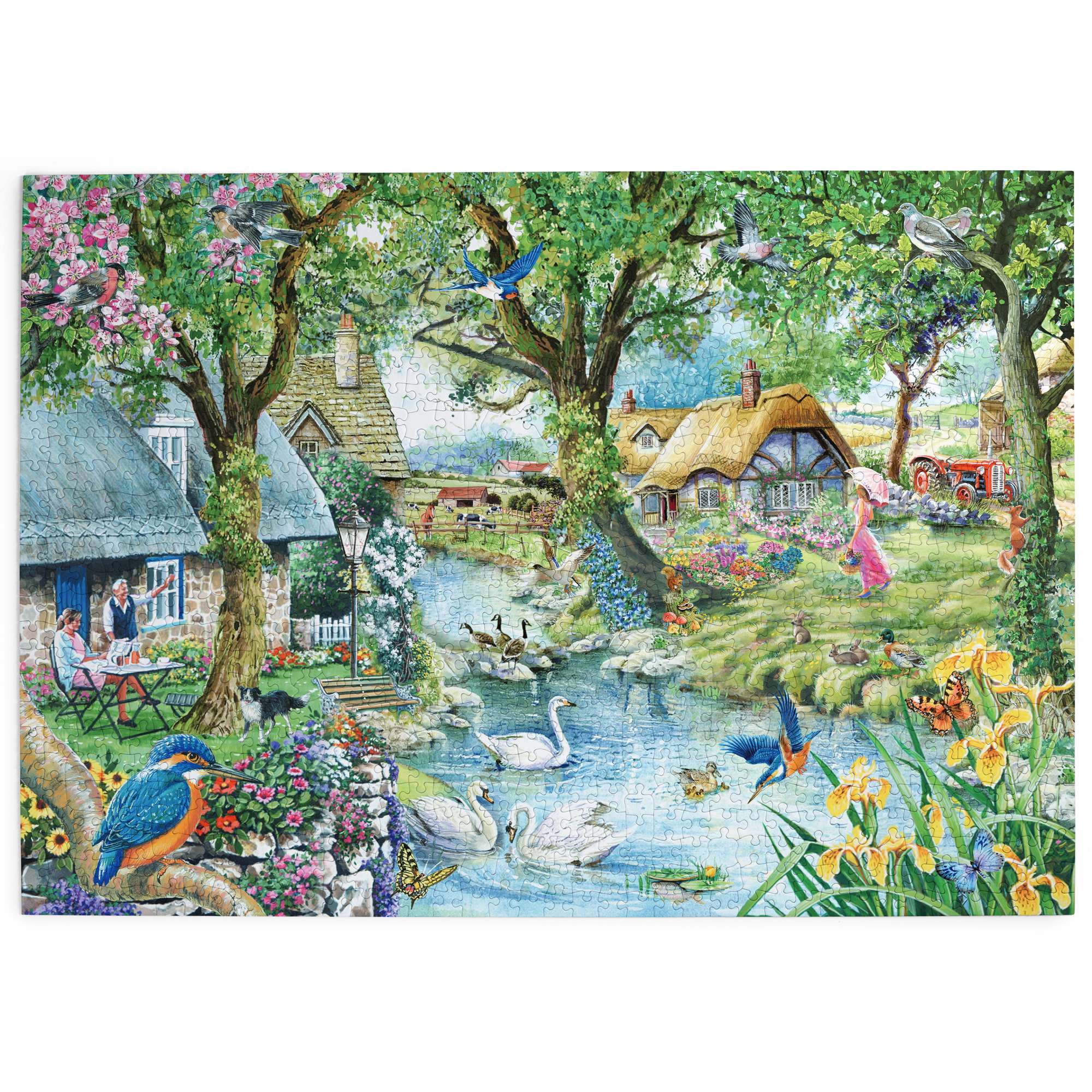 house-of-puzzles-kingfisher-cottage-puzzle-1000-pi-ces-oiseaux image 2