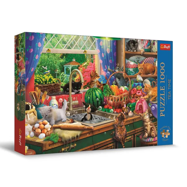 trefl-premium-plus-tea-time-puzzle-1000-pcs-chatons-fripons image 1