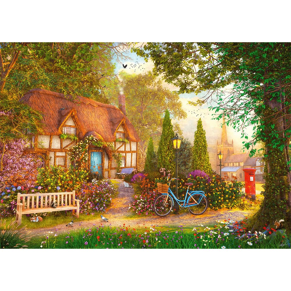 trefl-premium-plus-tea-time-puzzle-1000-pi-ces-maison-chaume image 2