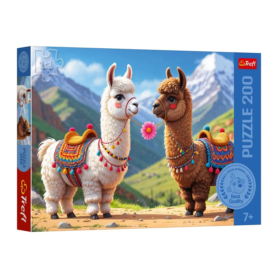 trefl-the-treflik-family-lamas-color-s-puzzle-200-pi-ces-7-ans image 1