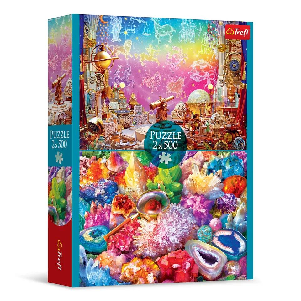 trefl-cosmos-cristaux-lot-2-puzzles-500-pi-ces image 1