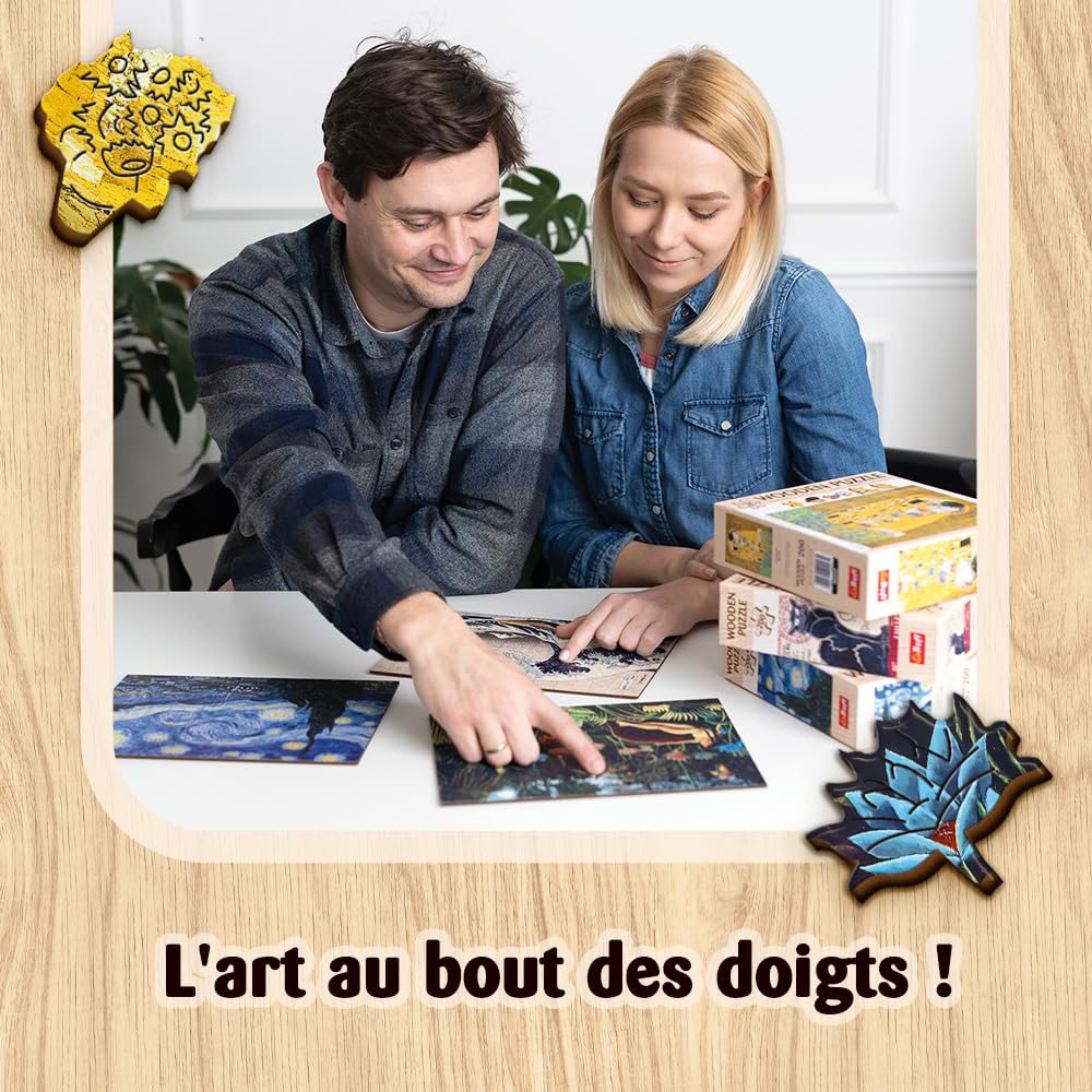 trefl-wood-craft-le-baiser-klimt-puzzle-bois-200-pi-ces image 5