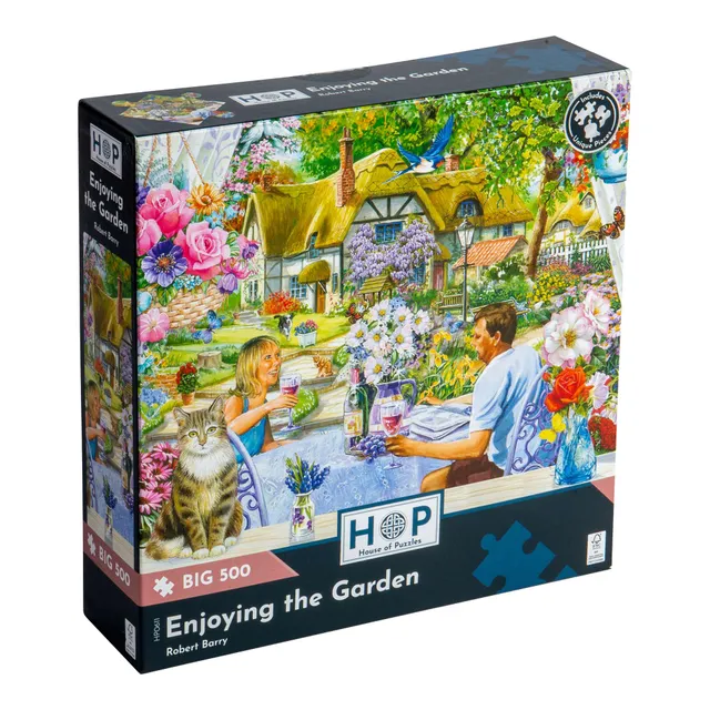 house-of-puzzles-enjoying-the-garden-big-500-puzzle-500-pi-ces-jardin image 1