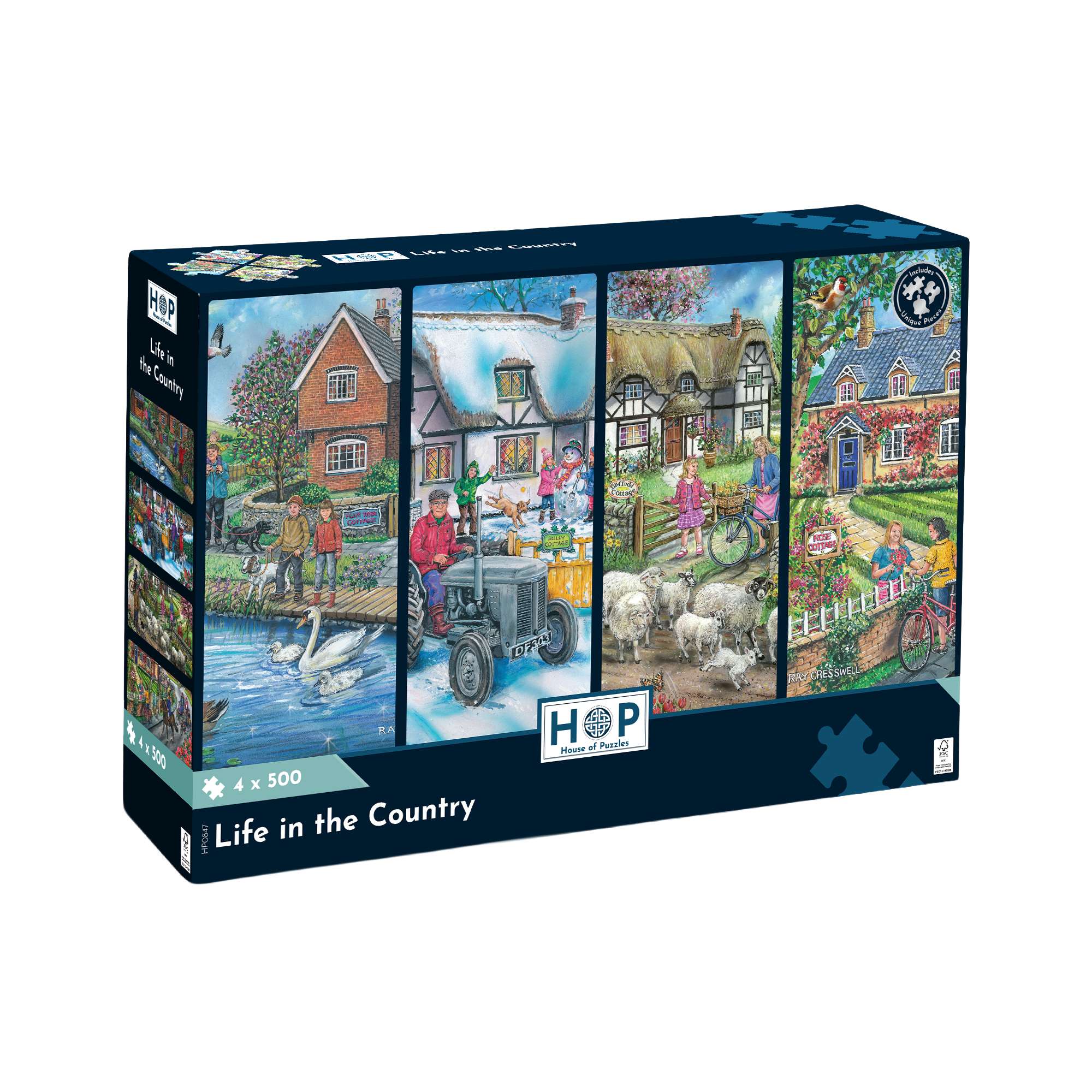 house-of-puzzles-life-in-the-country-puzzle-4x500-campagne image 1