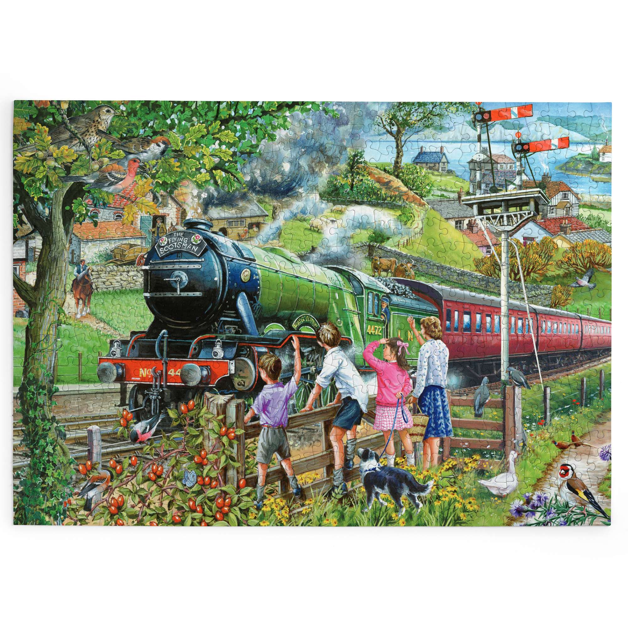 house-of-puzzles-big-500-puzzle-500-pi-ces-full-steam-ahead-train image 2