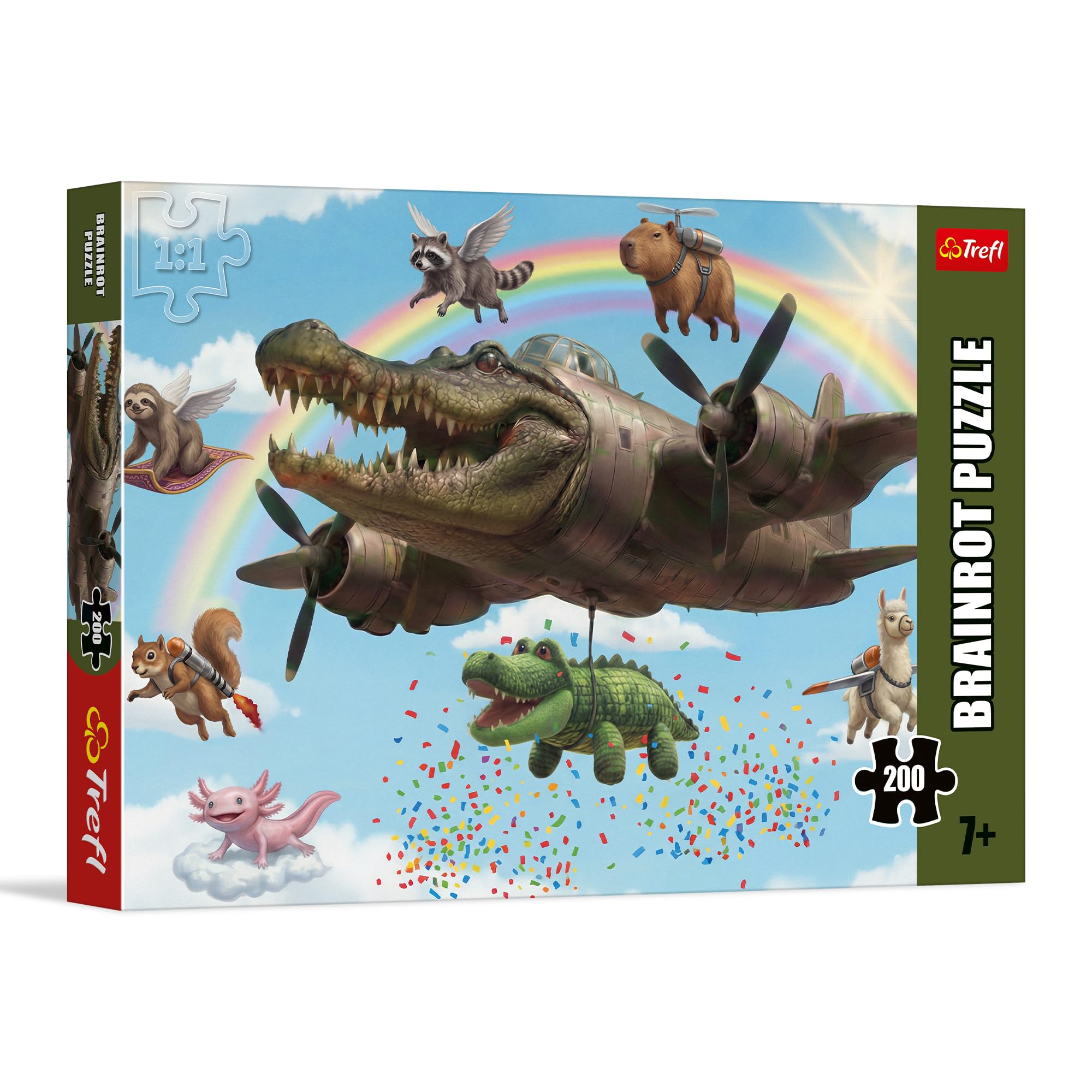 trefl-red-brainrots-puzzle-200-pi-ces-crocodile-7-ans image 1