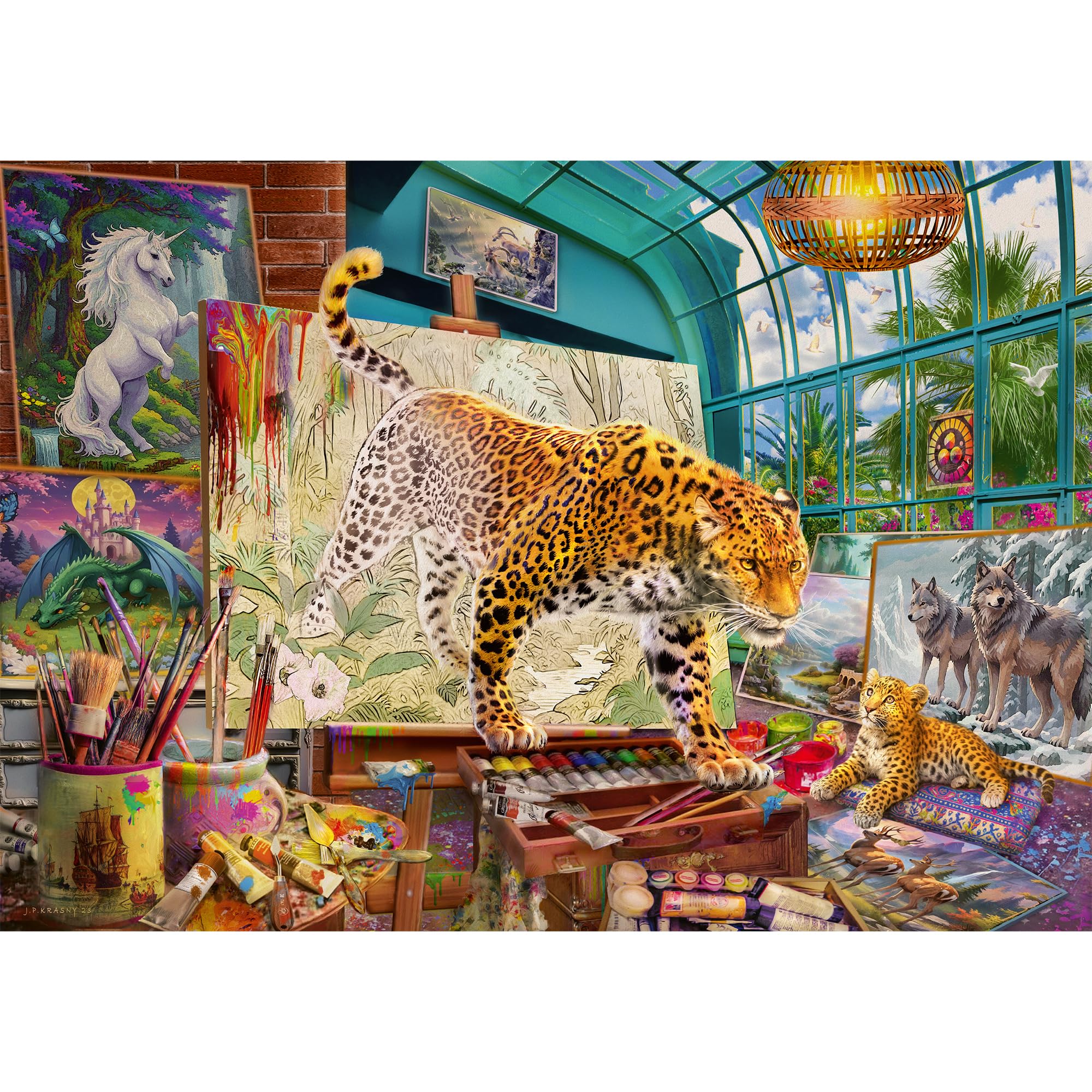trefl-premium-plus-tea-time-puzzle-1000-pi-ces-l-opards image 2