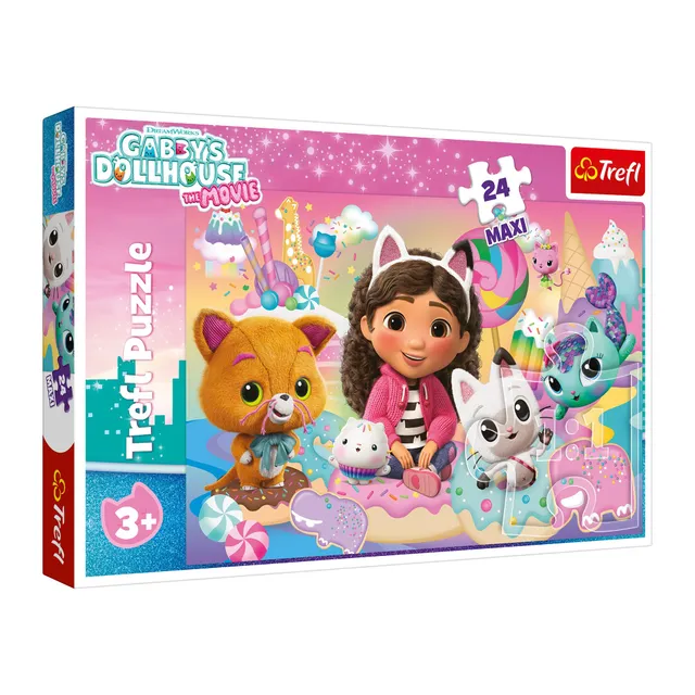 trefl-red-gabby-cat-world-puzzle-24-maxi-d-s-3-ans image 1