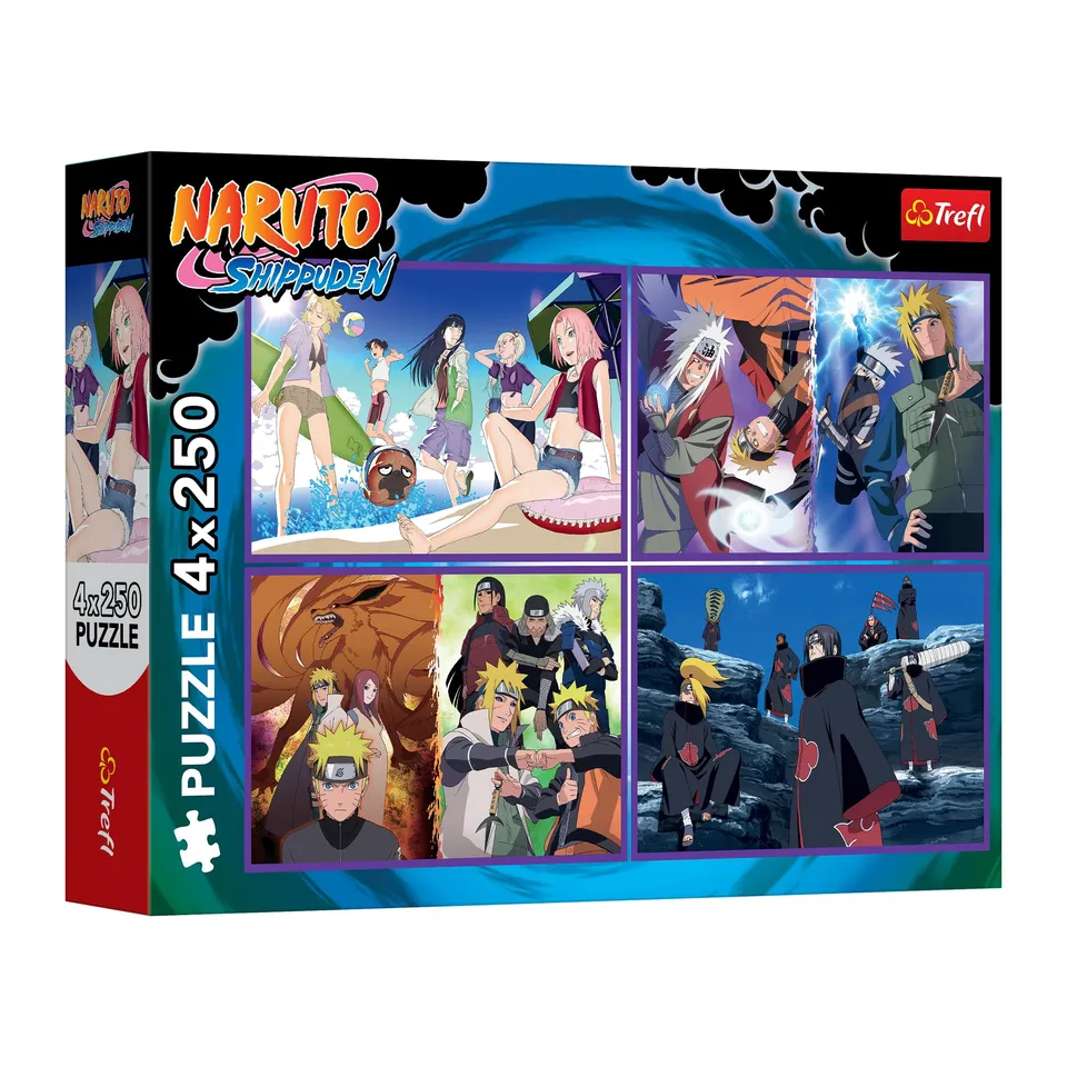 trefl-red-naruto-shippuden-puzzle-4x250-pi-ces-naruto-uzumaki image 1