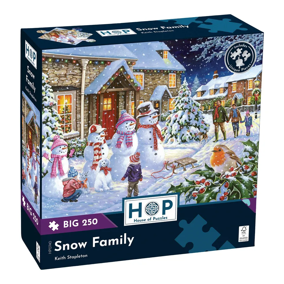 house-of-puzzles-snow-family-puzzle-250-pi-ces-no-l-grandes-pi-ces image 1