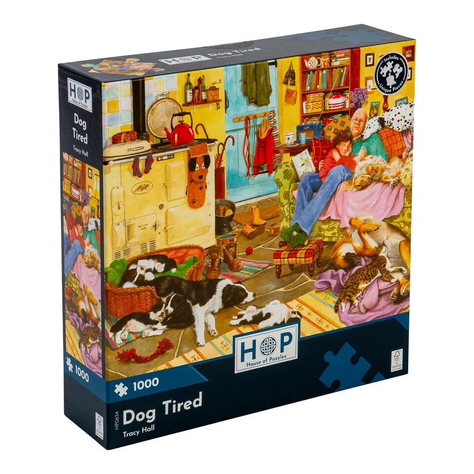 house-of-puzzles-dog-tired-puzzle-1000-pi-ces-chiens image 1