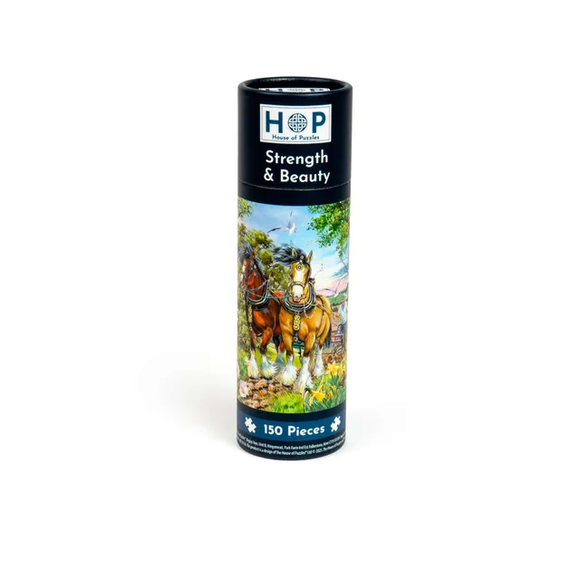 house-of-puzzles-strength-beauty-puzzle-150-pi-ces-tube-chevaux image 1
