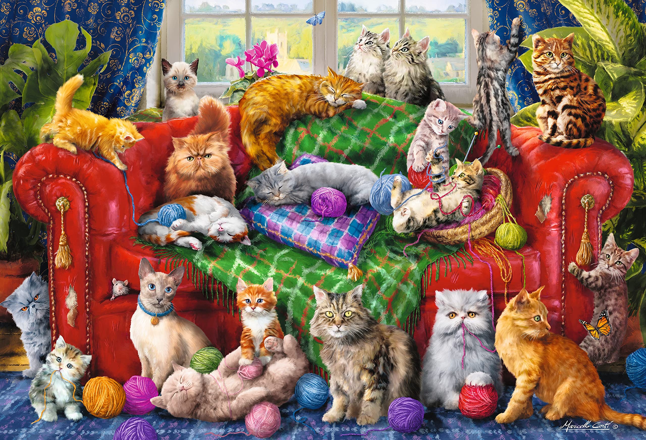 trefl-red-chatons-sur-le-canap-puzzle-1500-pi-ces-chats image 2