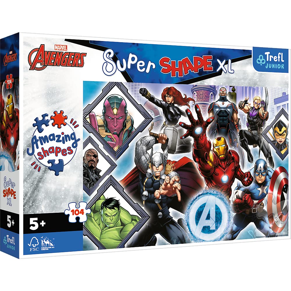 trefl-junior-avengers-104-xl-super-shape-puzzle-104-pi-ces-5-ans image 1