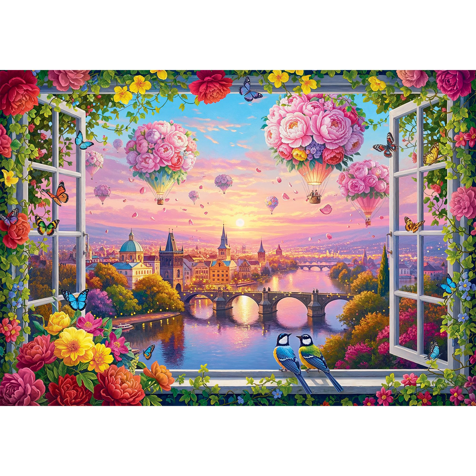 trefl-red-a-breath-of-love-puzzle-1000-pi-ces-ville-fleurs image 2