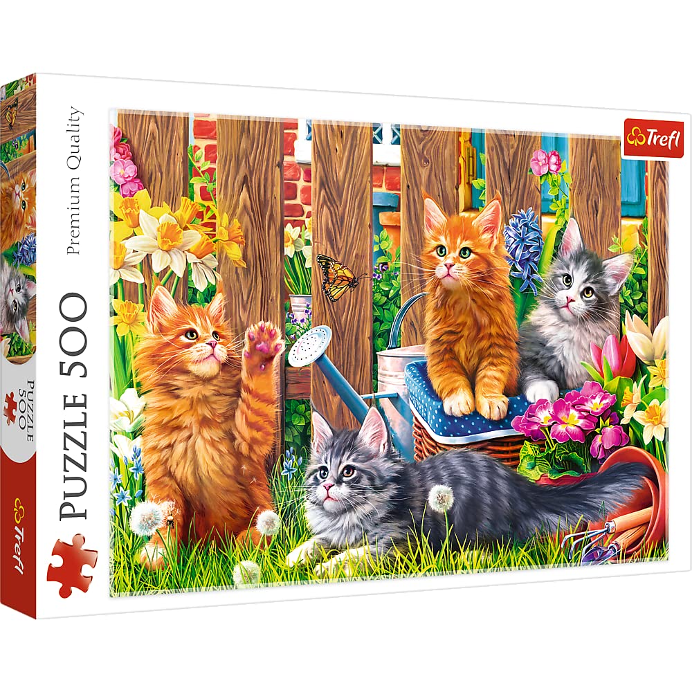 trefl-red-37326-chats-au-jardin-puzzle-500-pi-ces image 1