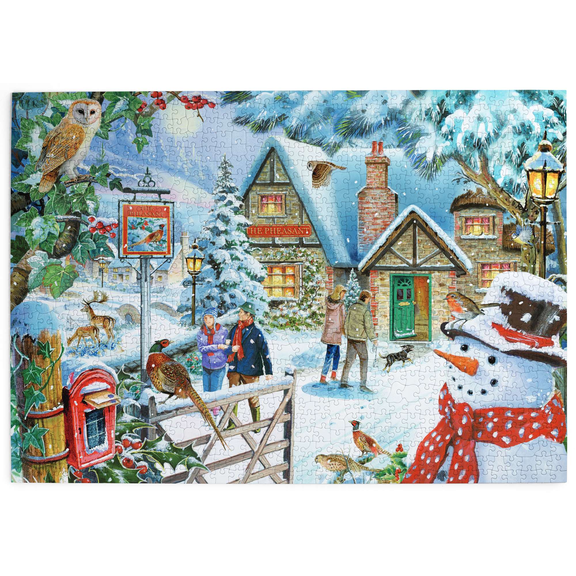 house-of-puzzles-snowman-s-view-1000-puzzle-1000-pi-ces-no-l-hiver image 2