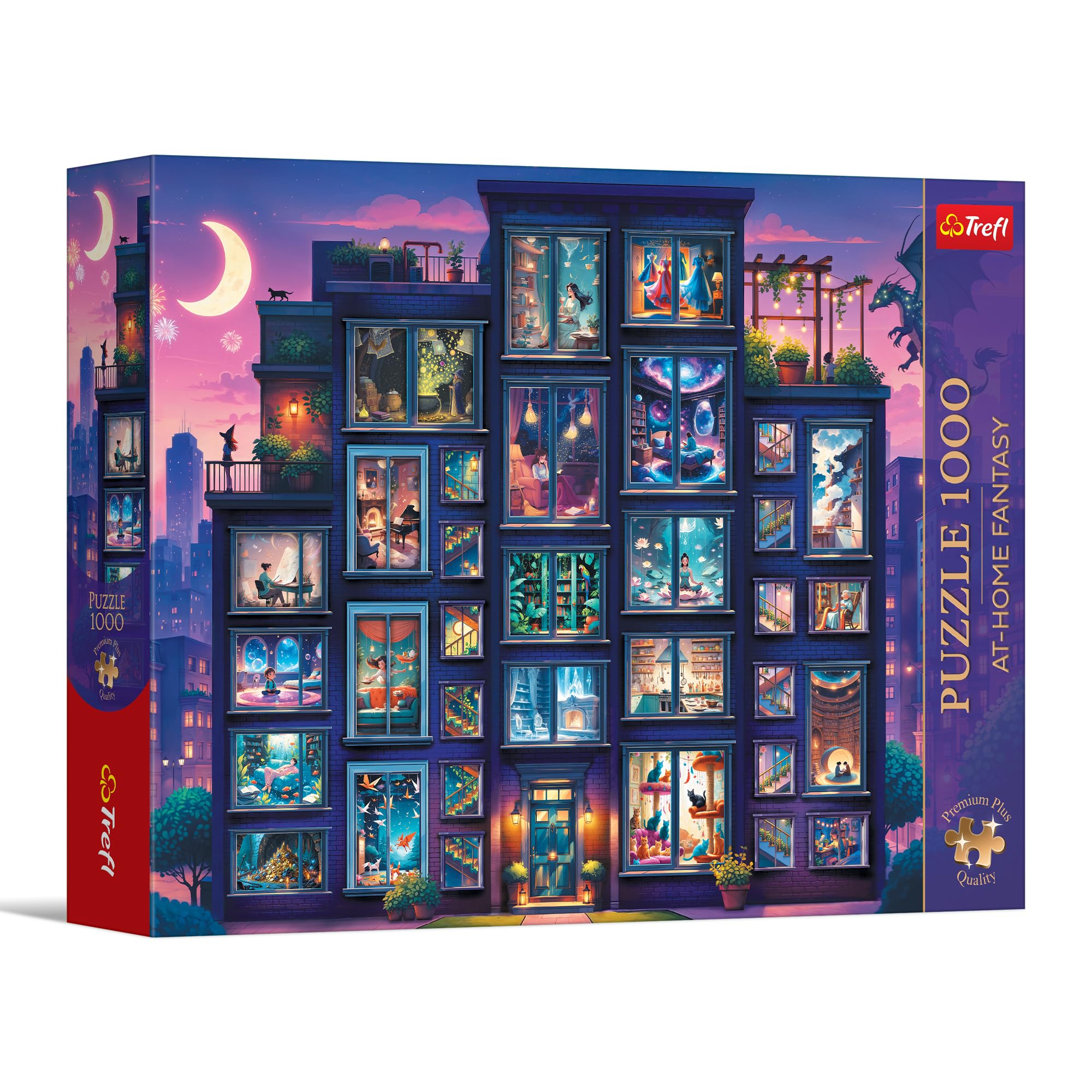trefl-premium-plus-at-home-fantasy-puzzle-1000-pi-ces-nuit image 1