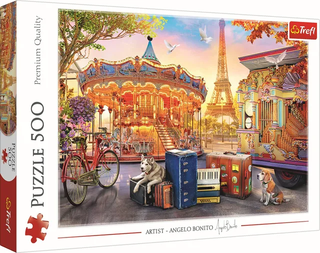 trefl-red-vacances-paris-puzzle-500-pi-ces-chiens image 1