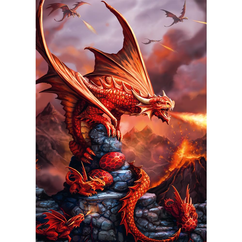 trefl-premium-plus-dragon-de-feu-puzzle-1000-pi-ces-anne-stokes image 2