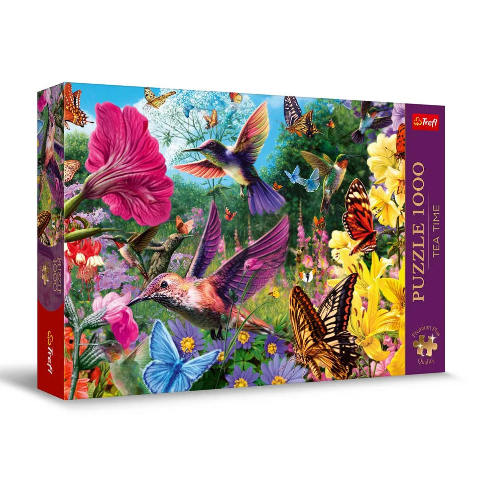 trefl-premium-plus-tea-time-puzzle-1000-jardin-oiseaux image 1