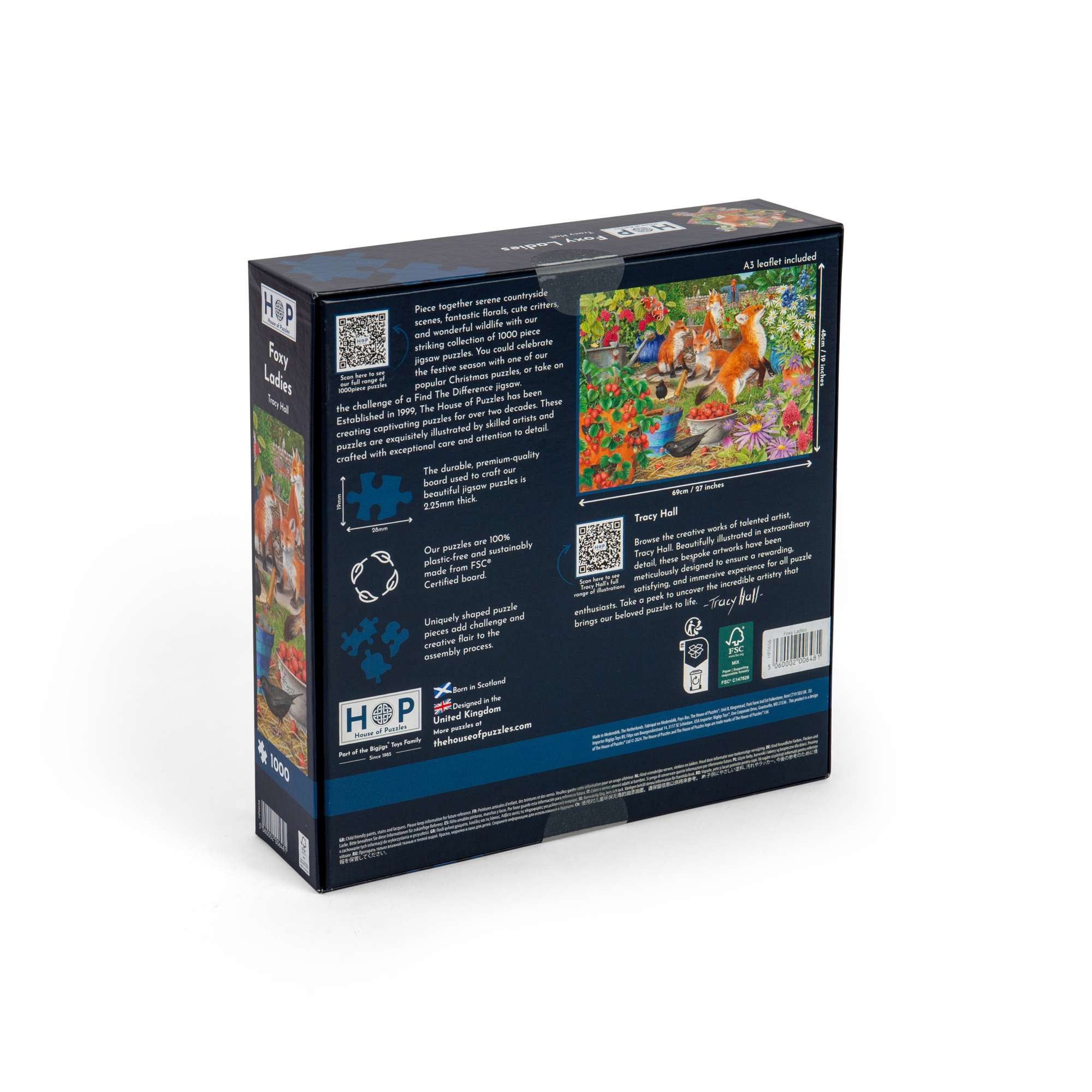 house-of-puzzles-foxy-ladies-1000-puzzle-1000-pi-ces-renards-jardin image 3