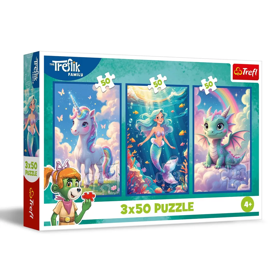 trefl-the-treflik-family-puzzle-3x50-pi-ces-enfant-color image 1