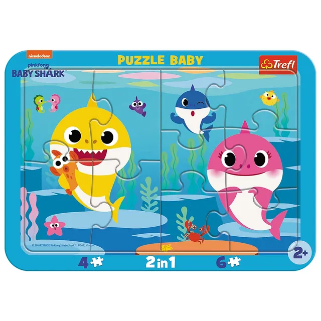 trefl-baby-requins-heureux-puzzle-cadre-4-6-pi-ces image 1